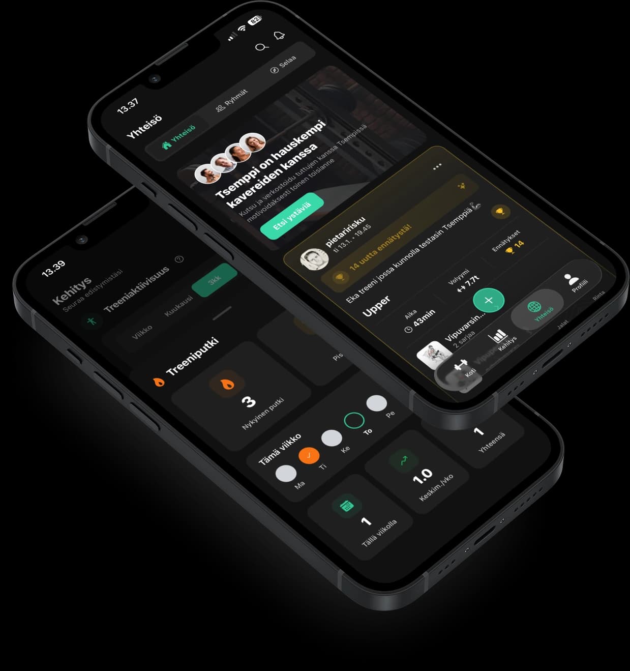Tsemppi workout community - Share workouts and achievements