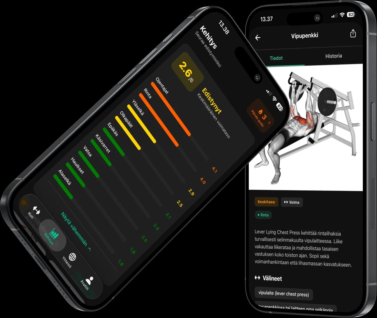 Workout journal - Track your workouts in the Tsemppi app
